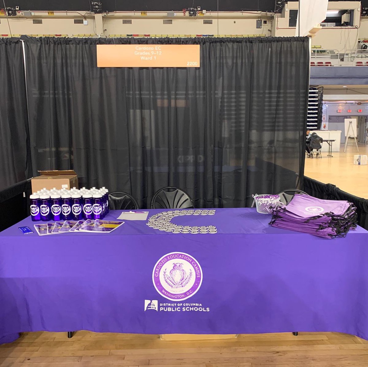 CardozoEC's tweet photo. Come visit our booths 1114 (Middle School) and 2200 (High School) and speak with Principal Mola at the 2019 EdFest today! Doors are now open at the DC Armory and the event ends at 3pm. See you soon! @ D.C. Armory @MySchoolDC #EDFest #onecardozo #uncardozo #edfest2019 #cardozoec https://t.co/8hw6iBkJaM
