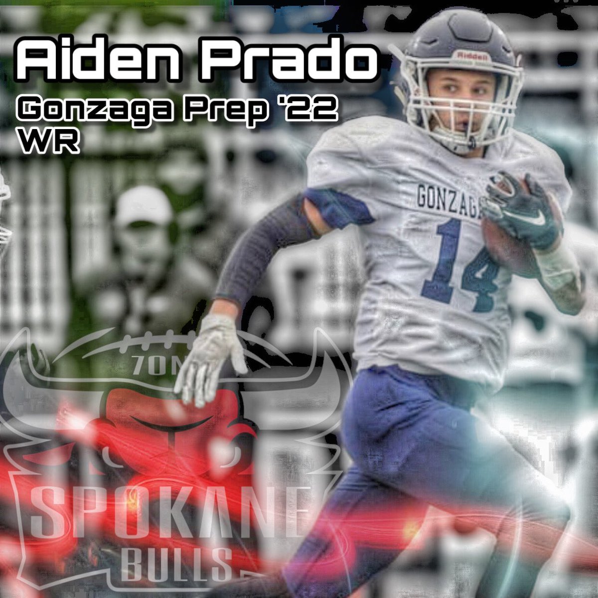 🗣 Player Announcement 😤

We are excited to welcome Gonzaga Prep WR Aiden Prado to our program. Aiden is currently a sophomore at Prep and is looking to have a huge offseason!

Welcome to the Bulls Aiden‼️😤
