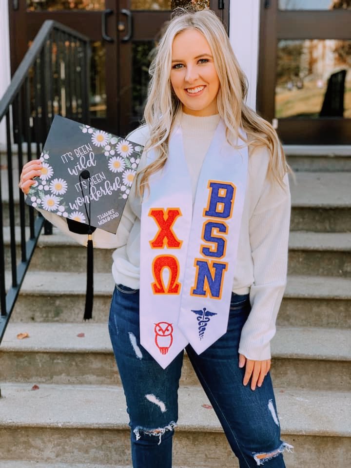 moreheadchio's tweet photo. To our graduates... Thank you for being the perfect representation of what a Chi Omega woman is. We love you and appreciate you for all that you have done for Epsilon Theta✨ https://t.co/Zpa9bIeyLd