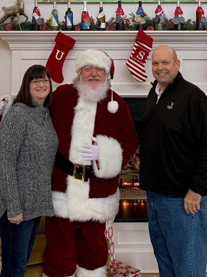 Grammy and Grandpops are comparing notes with Santa.  So there's a certain youngman that needs to watchout!