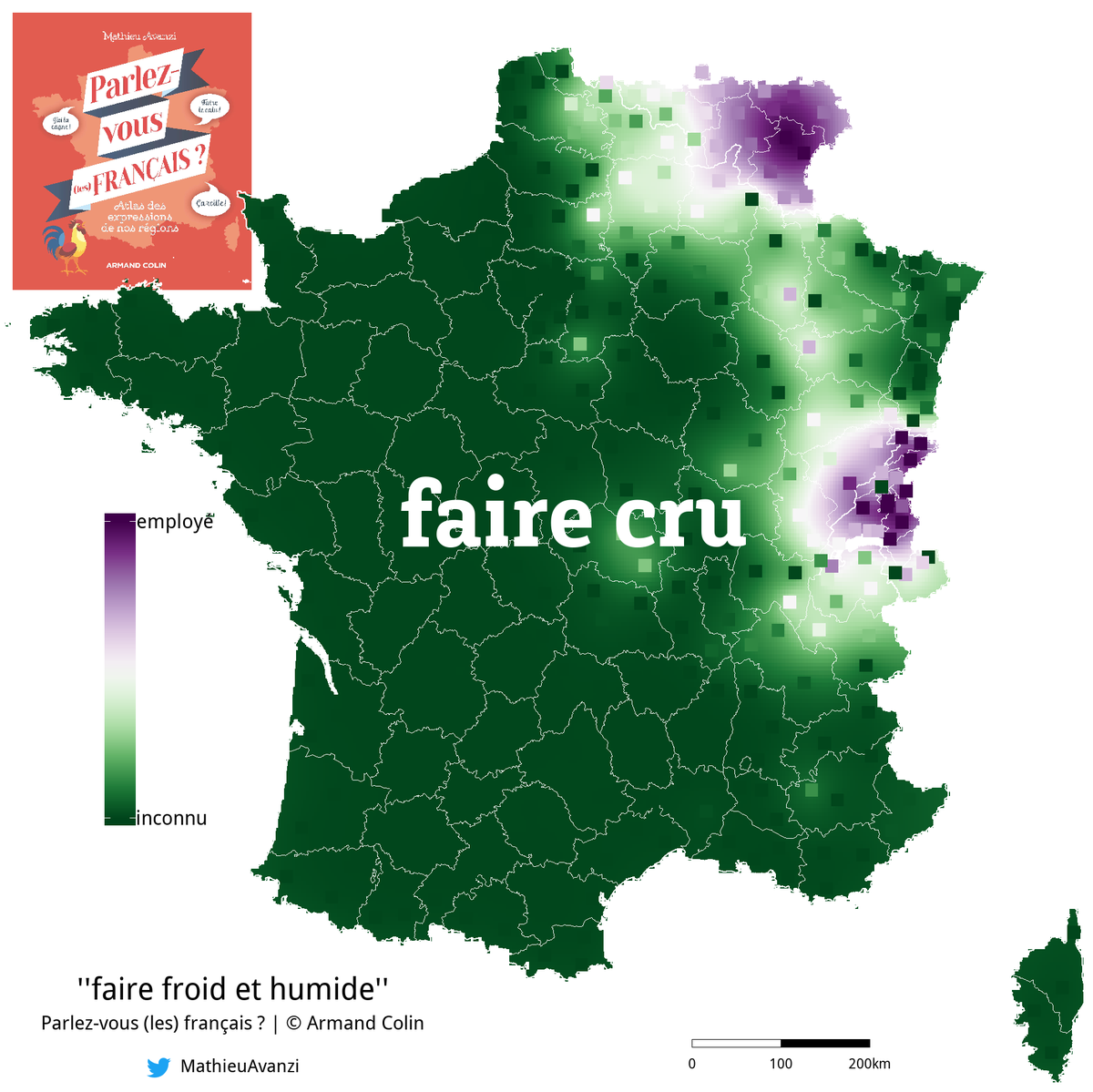 MathieuAvanzi's tweet photo. 🔴🙋Connaissez-vous l'expression "il/ça fait cru"? #christmap, #jour14 ! 👨🏻🏫💧 L'expression s'emploie pour rendre compte d'un phénomène météorologique particulier, typique du début de l'hiver: "il fait un temps froid, humide et pénétrant". (la suite ⬇️⬇️) https://t.co/9nX0uNmSDc