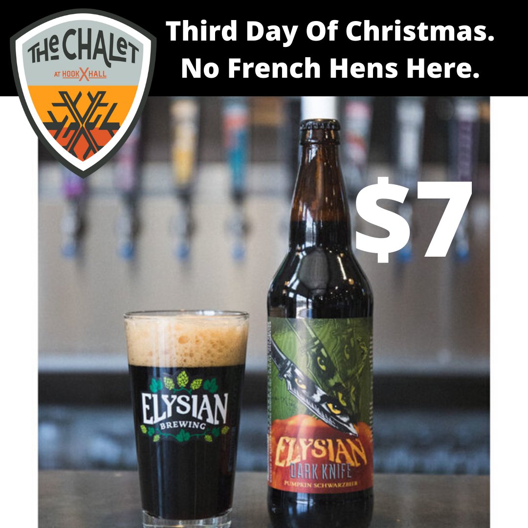 We may not have any french hens- but there's usually some really cute #HookHallHounds.  We've also got Elysian Dark Knife Pumpkin on special for $7!

#ThirdDayOfChristmas #DCDrinks #DC #WashingtonDC #DCDrinkSpecials #DeliverTheUnexpected