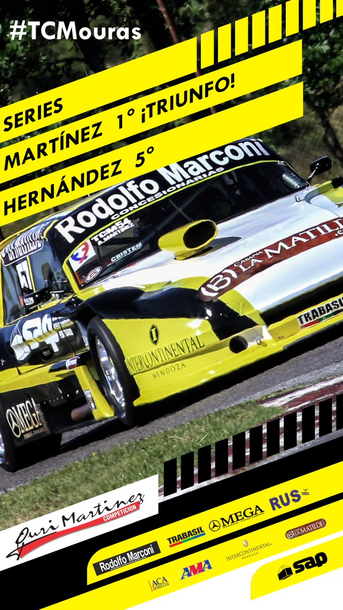#TCMouras | ¡Primer triunfo en series para <a href="/Agusmartinez_9/">Agustin Martinez</a>
trás una enorme largada en la segunda bateria!
.
¡<a href="/fhernandez_ok/">Francisco Hernández</a> fue quinto en la primera serie y mañana larga entre los diez mejores!
.
.
📸 <a href="/BHfotosok/">BH-FOTOS</a>