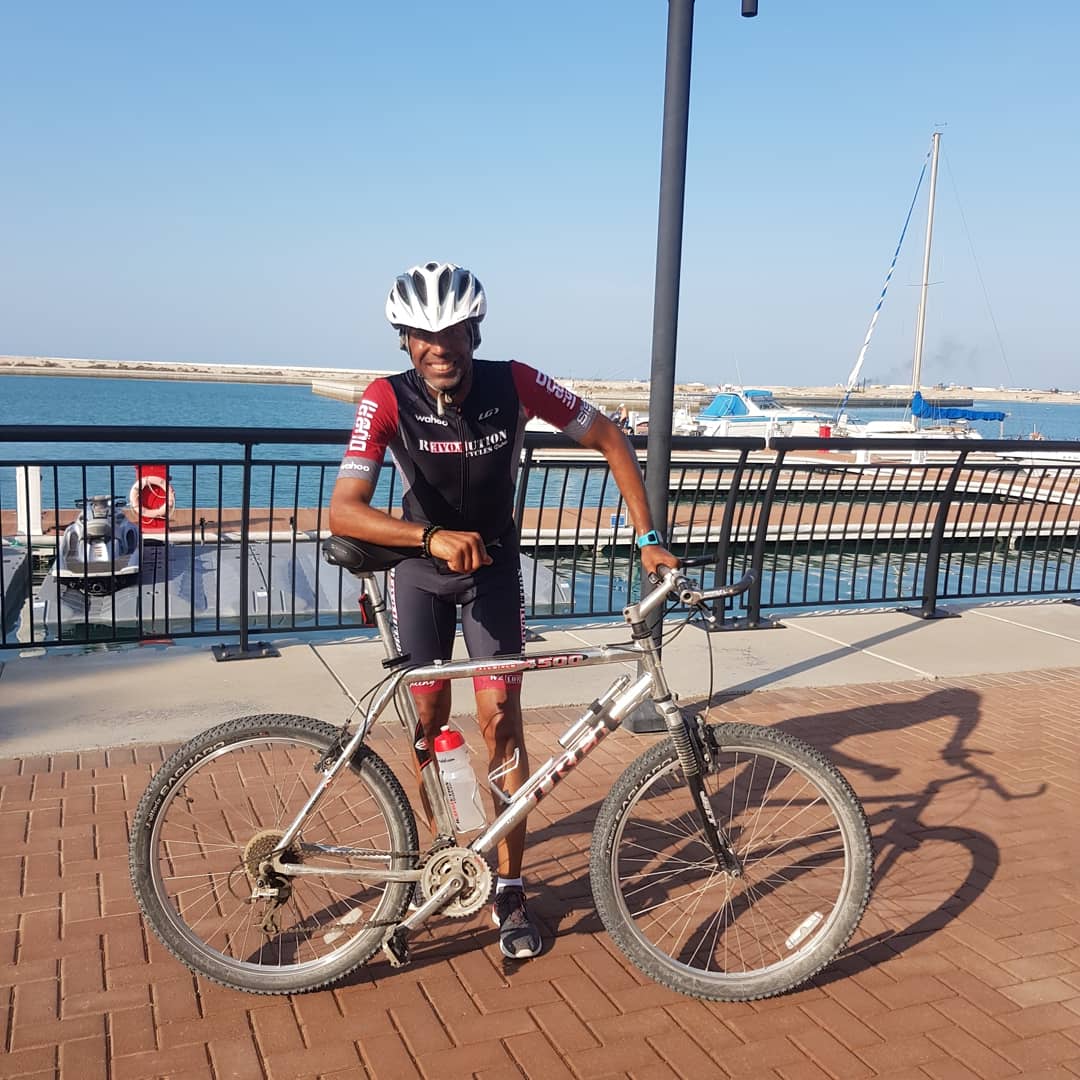 . Tough workout today at lunch.  Started with a 30k bike ride followed by a 2.5k run (brick). That which doesn't kill us, only makes us stronger.  I love this life! #runtoinspire #plantbasedliving #runsonplants #fitover50
