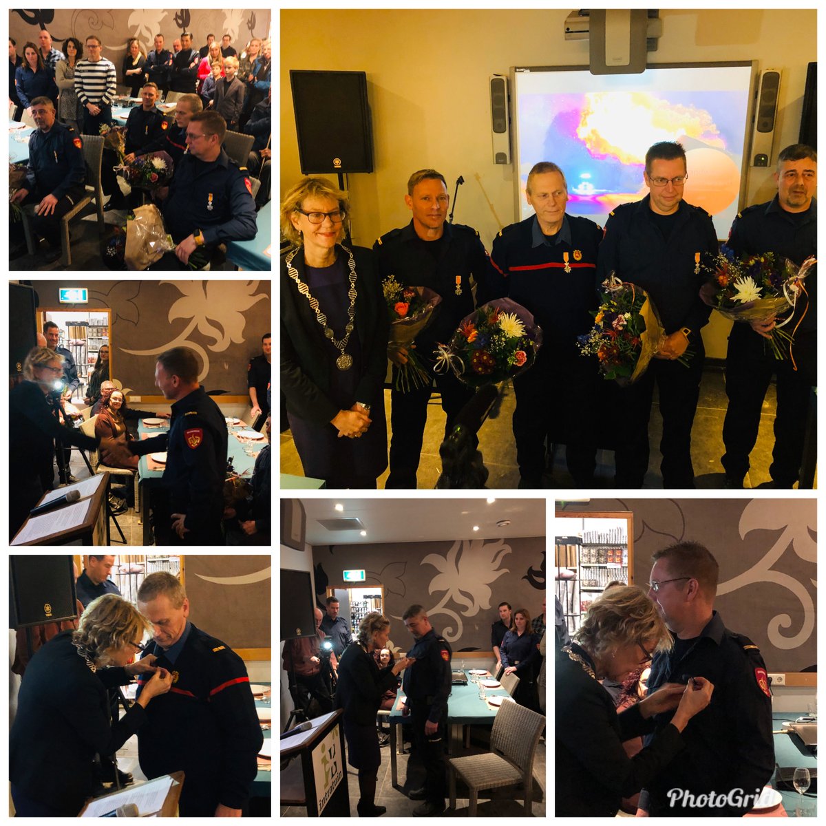 Het heeft Zijne Majesteit de Koning behaagd om 4 leden van blusgroep  <a href="/KazAlbr/">Brw Albrandswaard</a>  te benoemen tot Lid in de Orde van Oranje-Nassa. Burgemeester <a href="/JolandaDeWitte/">Jolanda de Witte</a> heeft de daarbij behorende onderscheidingen opgespeld. Een mooie waardering voor meer dan 20 jaarvrijwilligerschap
