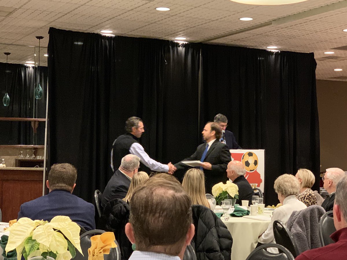 DeSmetSoccer's tweet photo. Congratulations, Coach John Benoist ‘96! The 2019 Missouri High School Soccer Assistant Coach of the Year! https://t.co/l2Ikss0acw