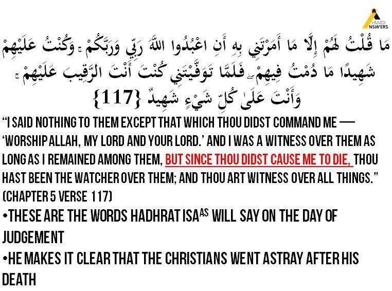 The real difference is on the identity of the Messiah.Would the latter day Messiah be Isa عليه السلام of 2000 years ago or a blessed individual from the ummah of Prophet Muhammad ﷺ?The Truth:Isa(as)has died a natural death and will never return. Our Messiah was to be from us