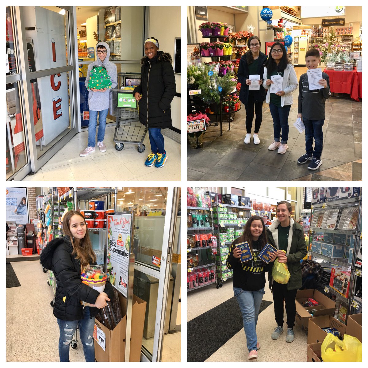 DeAngelisLou's tweet photo. Today we had some actors, a baller, &amp; high honor roll students, otherwise known as the LBMS NJHS, volunteering at the West LB Shop Rite with the LB Rotary Club!  #holidaybaskets #thankyou @LBMSRILEY @LBMSAlonzo @LBMSHyde https://t.co/yOPQNR0U9C