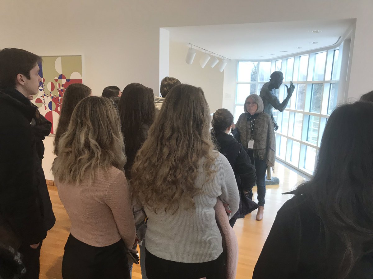 AnkenyShf's tweet photo. We had an excellent Art Center visit today (preceded by croissants at La Mie). Our tour was entirely in French, led by a fantastic docent, and our AHS and ACHS students were wonderful participants. Merci for coming out on a Saturday. @Ankeny_Hawks @FrExchange https://t.co/68y9rx5eXH