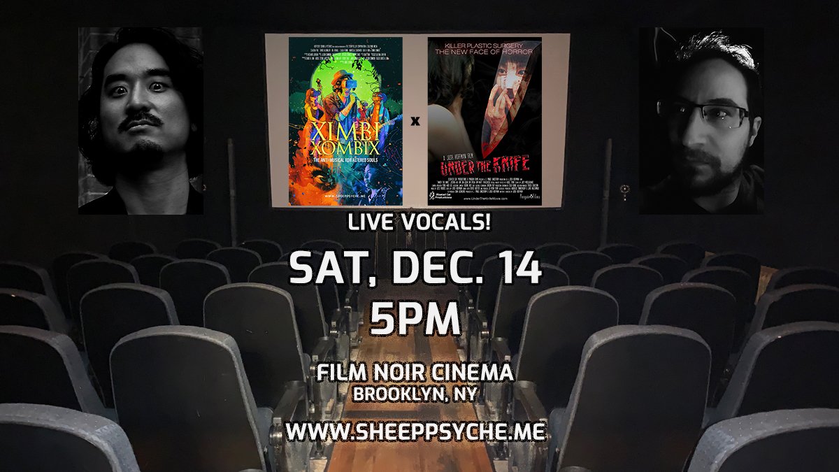 TODAY!

5pm @ Film Noir Cinema
BROOKLYN, NYC

East Coast Premiere

UNDER THE KNIFE

TIX: SHEEPPSYCHE.ME

@PromoteHorror @Horror_Share @HorrorSociety @DailyDeadNews @DreadCentral @BDisgusting @KAFFNY @sandomansfeed @tetsudon2012 @WTF_Horrors @oregonfilm #brooklynevent #NY