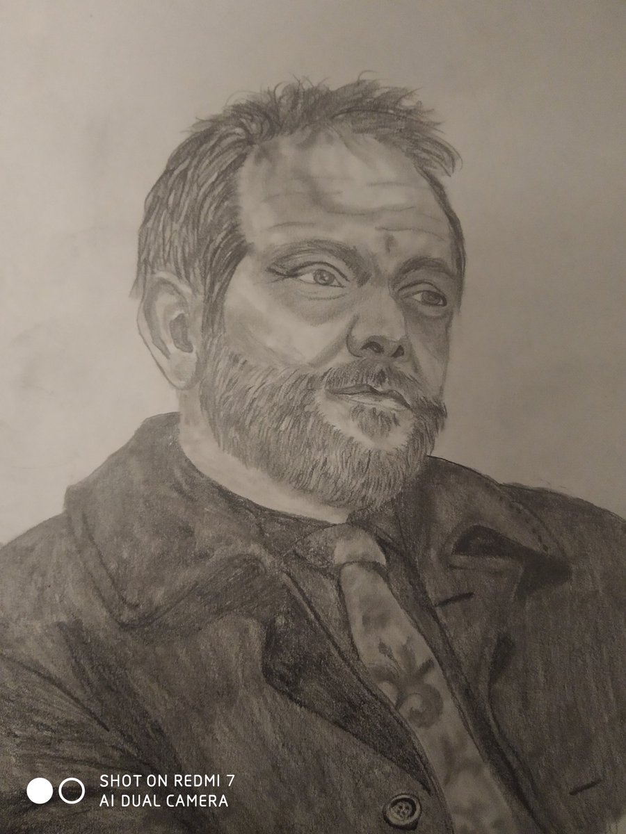 ShouNeko's tweet photo. Portrait of Crowley the king of hell ! @Mark_Sheppard ☺🥰 
#drawing #Crowley #thekingofhell #Supernatural #Fergusmcleod https://t.co/6I36Pdq5xl