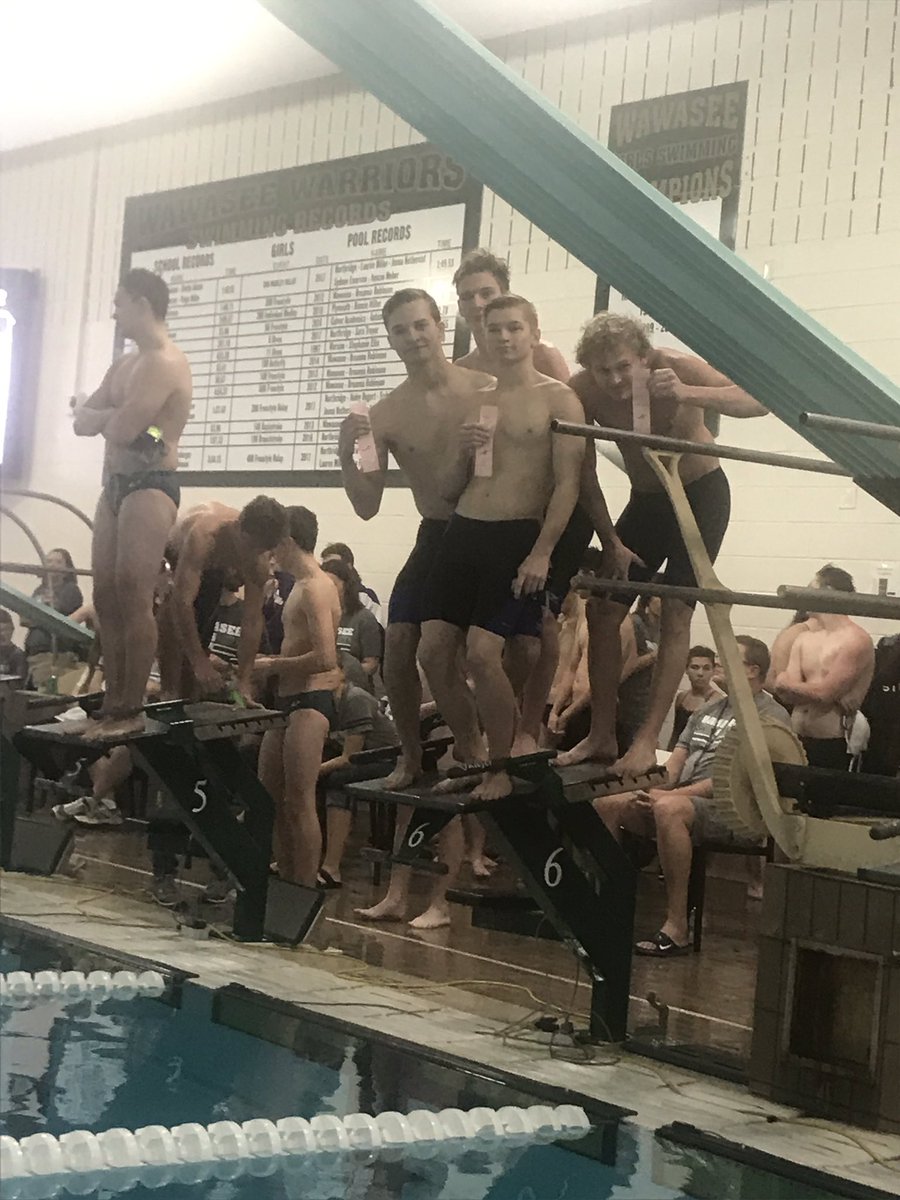 Sixth in 200 free relay!
Fortman, Sibert, Bolinger, Chambers