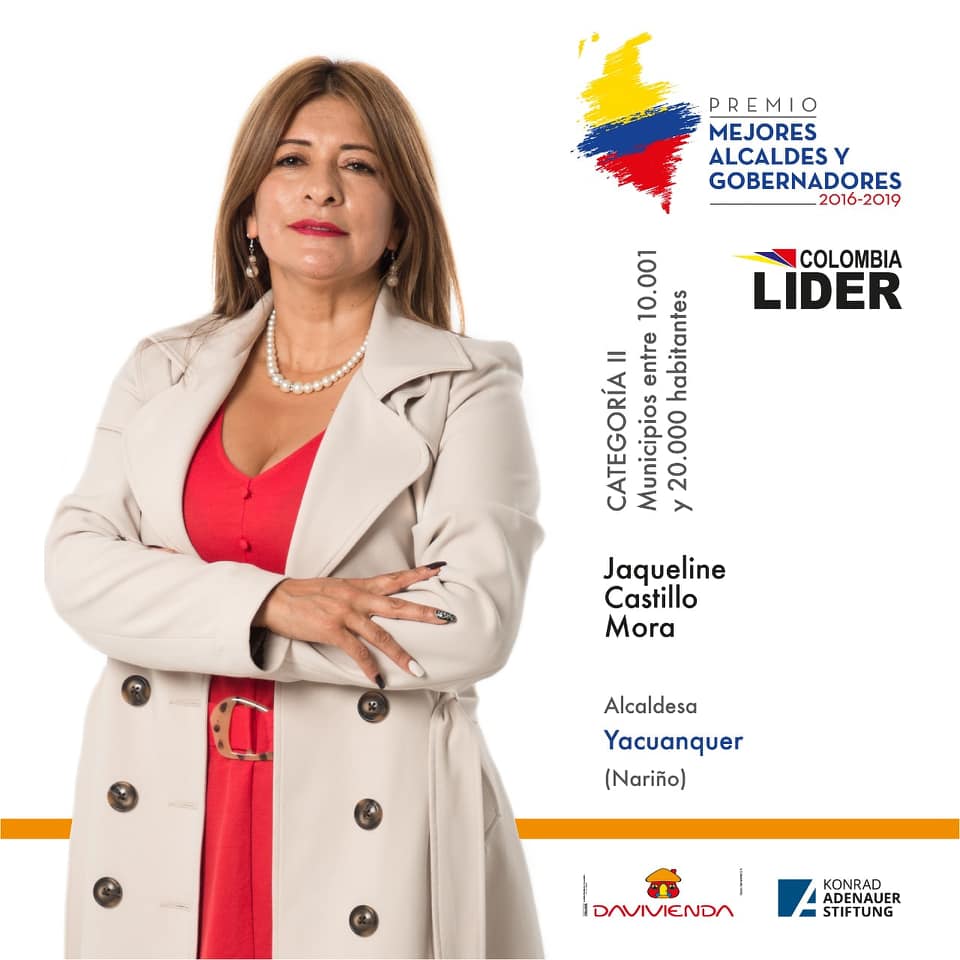 AlcaYacuanquer's tweet photo. Esp. Jaqueline Castillo Mora Reconocida Como la Mejor Mandataria del País en la Categoría II Municipios Entre 10.001 y 20.000 Habitantes. https://t.co/Jqam7fPAmA https://t.co/3uVKX1ERrU