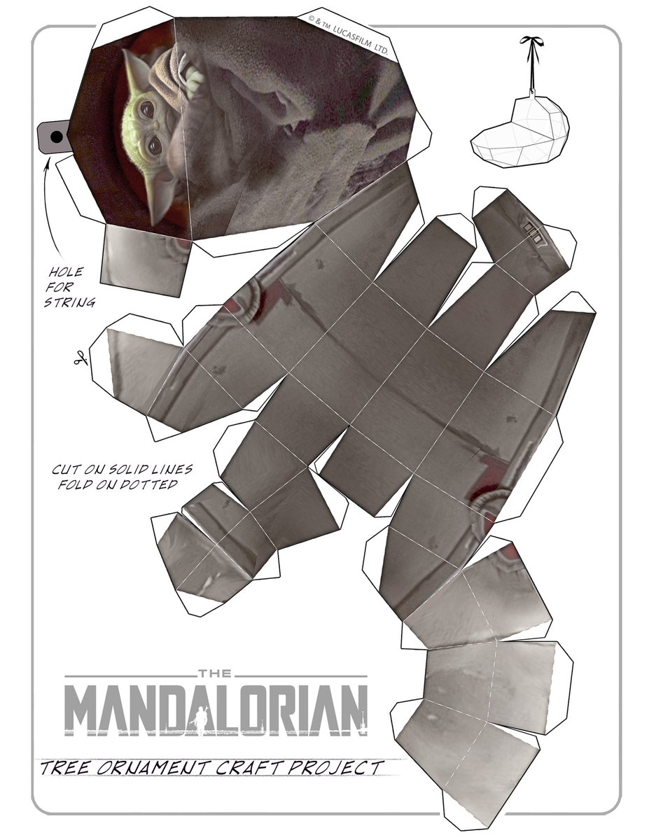 Here’s a craft project from #TheMandalorian that one of our artists put together for you. Get your scissors and tape. #HappyHolidays @LandisFields
