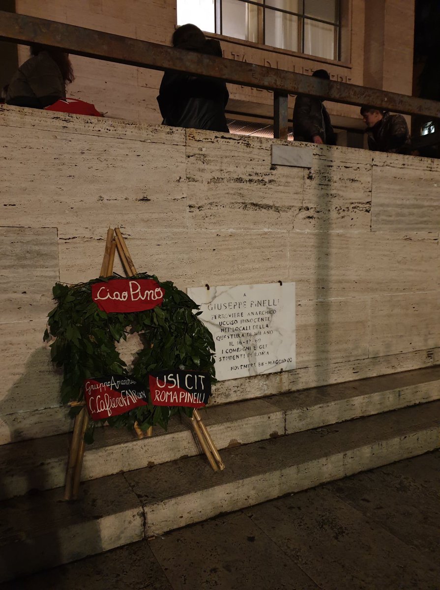 DiDonadice's tweet image. In memoria di Giuseppe #Pinelli - Facoltà di Lettere e filosofia - Sapienza - Roma