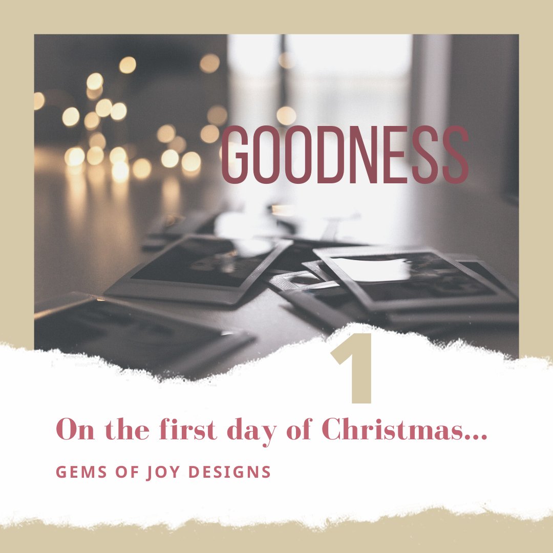 GemsofJoyDesign's tweet image. On the first day of Christmas....I received goodness. Pay attention and acknowledge one good thing (big or small) that happened to you today. Feel free to share it below to inspire someone else. Do something good for another person. #Christmas #ChristmasTime #Goodness