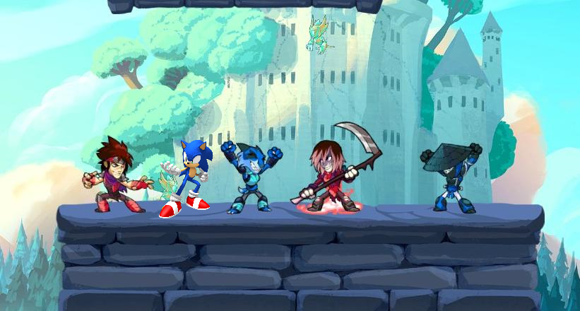 TotallyNotSonic's tweet photo. HOLYYY CRAP GUYS!!!1!! IM IN BRAWLHALLA THIS IS AWESOME!!!! https://t.co/zc0RMPHshg