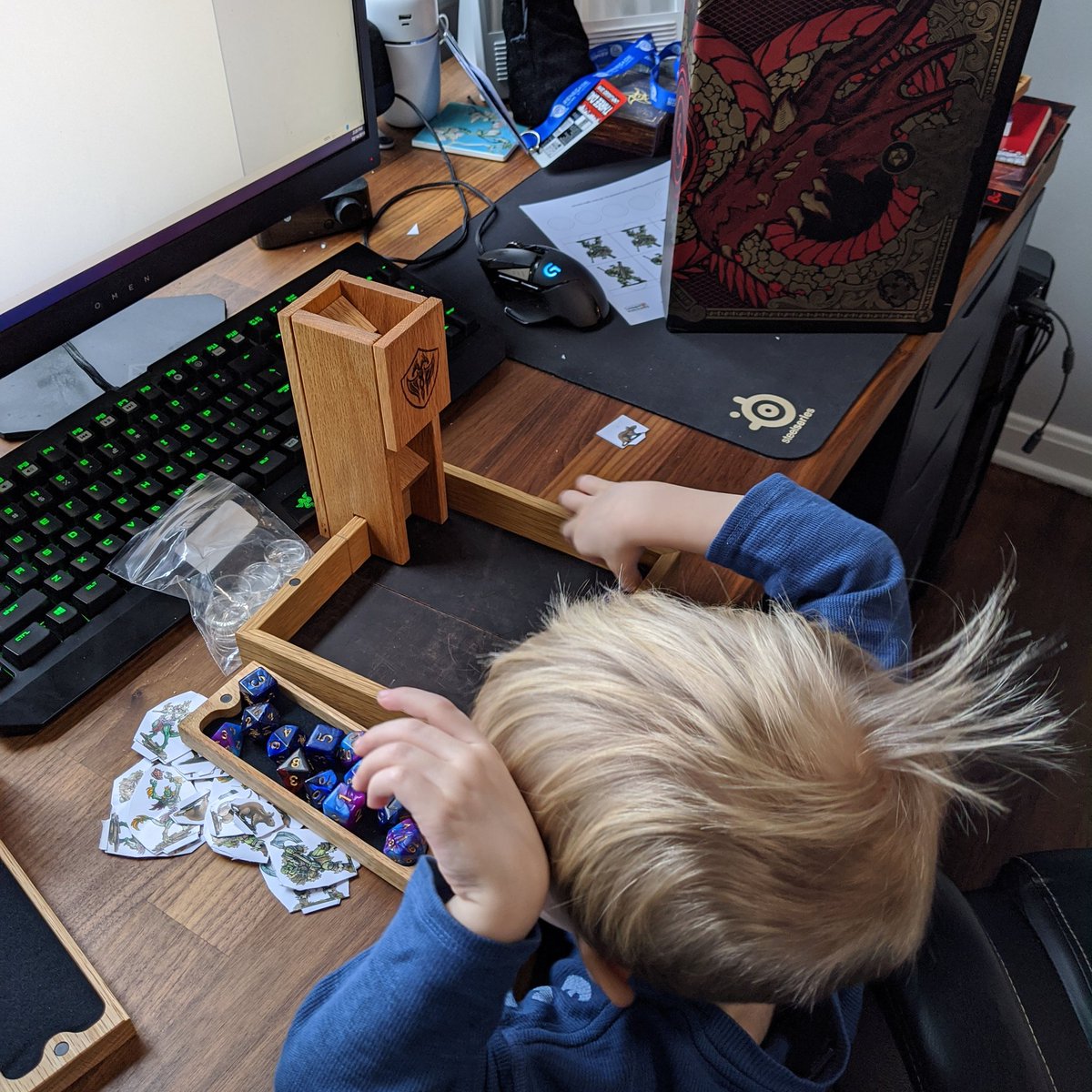 derktehjerk's tweet photo. Think my kids stand a chance of not being nerdy? #dnd #mastermonk #criticalrole https://t.co/UG0zlp6VjV