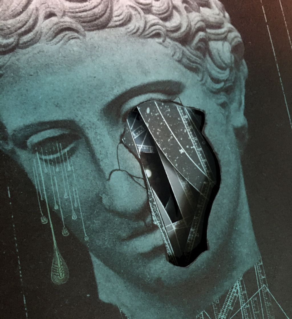 Details from <a href="/alexeckmanlawn/">Alex Eckman-Lawn</a> piece from “THE VOID” Alex brought the heat with this one, swing by crucibleartgallery.com and see this and the rest of the show!
.
.
.
.
#cruciblegallery #thevoid #lifeanddeath