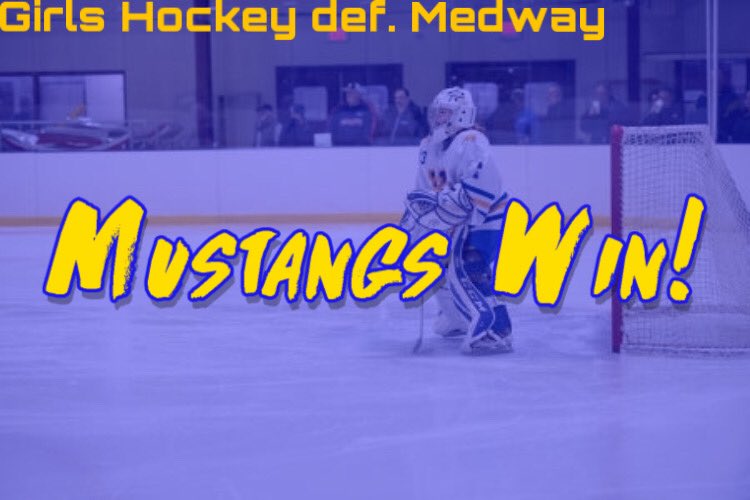 Mustangs win! Girls hockey opens their season with a win against Medway.
#GoUStangs