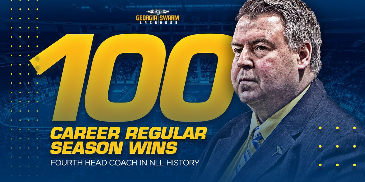Congratulations Eddie Comeau! Tonight's 12-6 win over the Wings marked a milestone for our incredible head coach! #WeAreStingCity #GAvsPHI