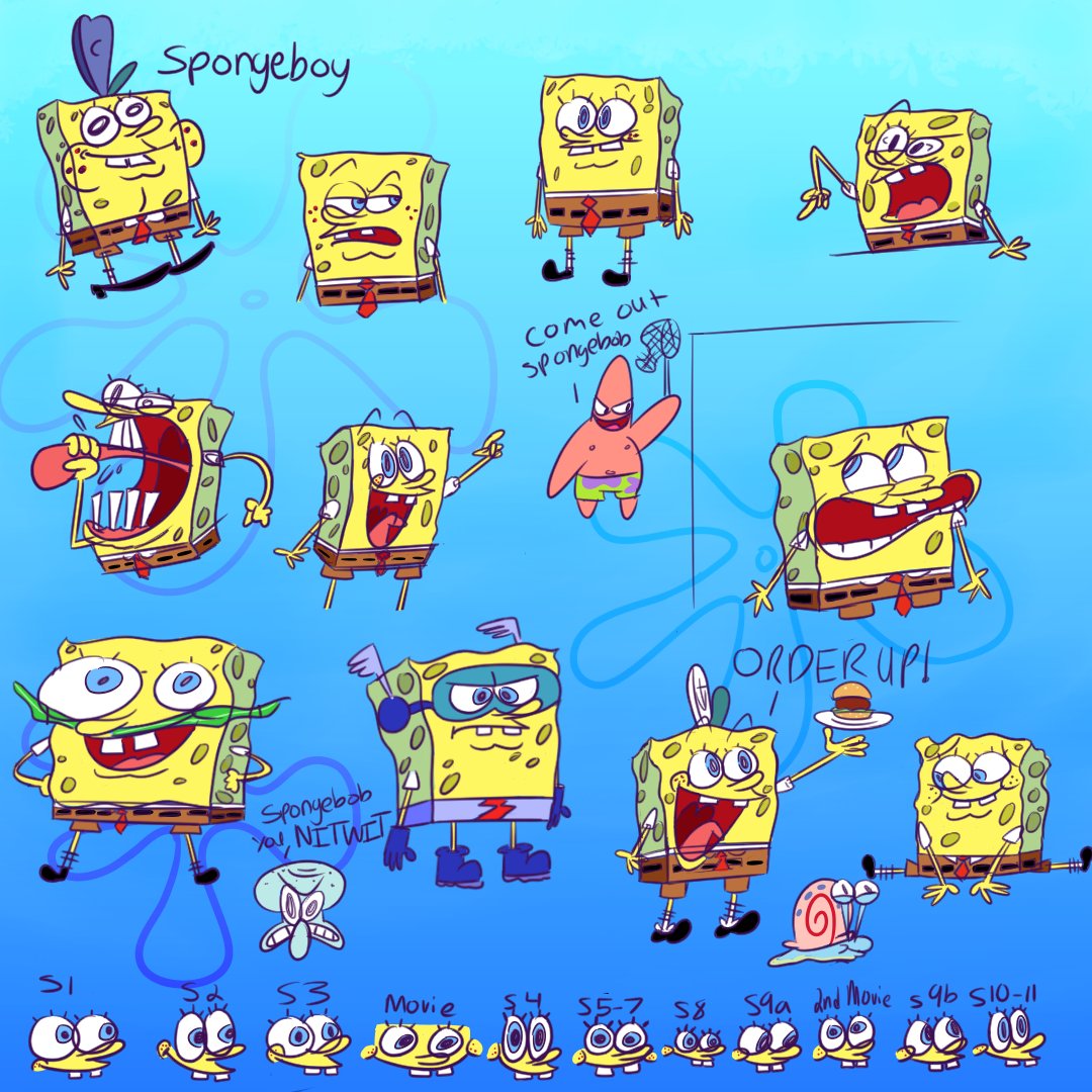  Stiker  Spongebob  Lucu Bacot  Moa Gambar