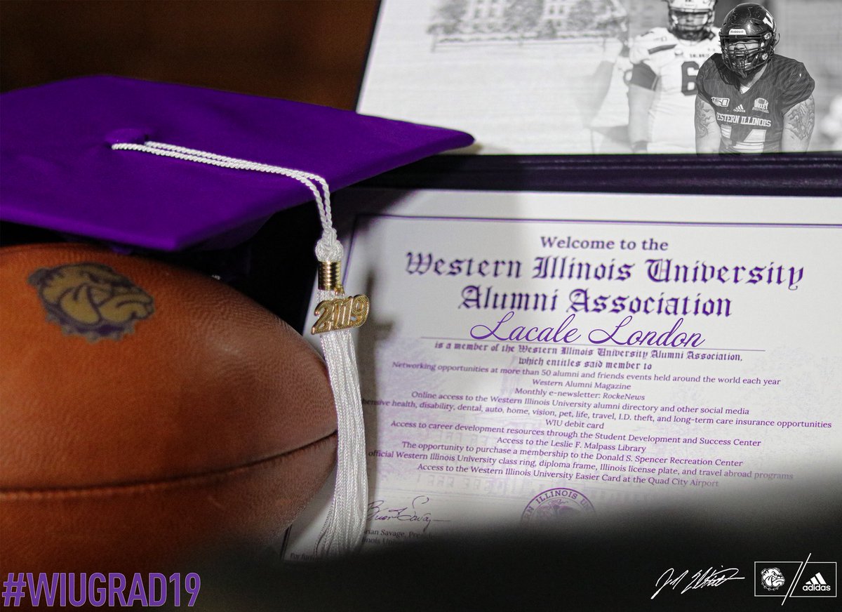 WIUFootball's tweet photo. 9 Leathernecks walked across the stage today and received their bachelor’s degrees. We’re proud of each and every one of them. Congrats to Lacale London who earned a degree in General Studies!
#TRADITIONofTOUGH
#WIUGrad19 https://t.co/GLVnTLwGHe