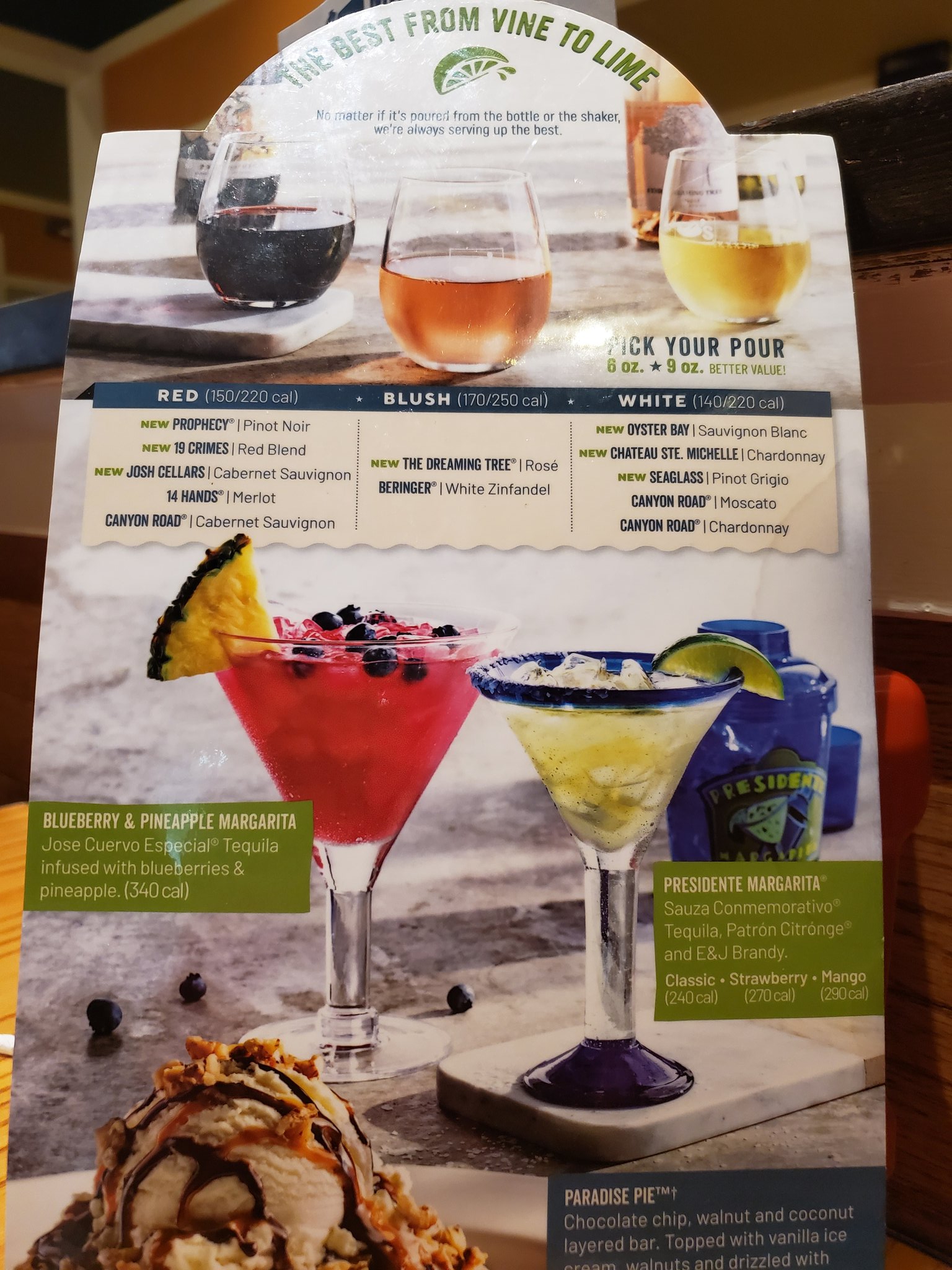 Chilis alcohol menu online