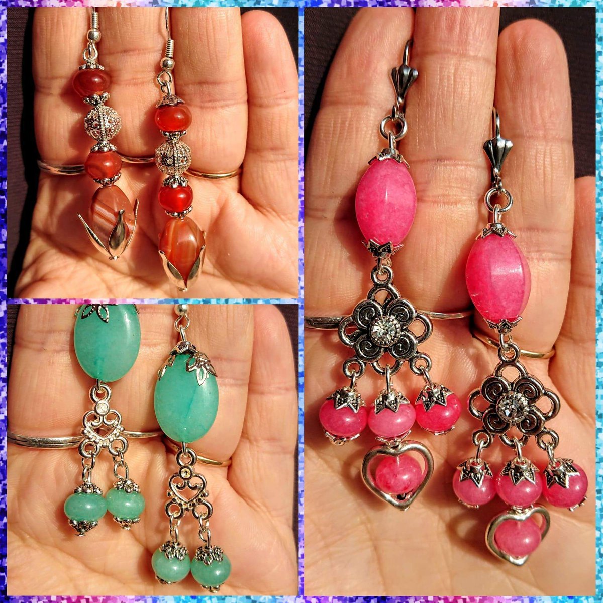 AmazingCrystal9's tweet photo. Healing crystal earrings by me ♥️♥️♥️
#amazingcrystal https://t.co/Z89YoNqa3t