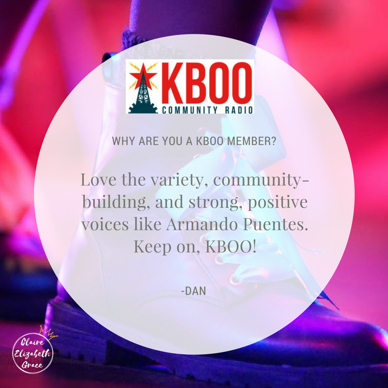 KBOO's tweet image. KBOO is an independent, member-supported, noncommercial, volunteer-powered community radio station. We are community driven and thus strive to showcase the strong voices of our own community members!

Help #supportKBOO in @GiveGuide 2019!

kboo.fm/give