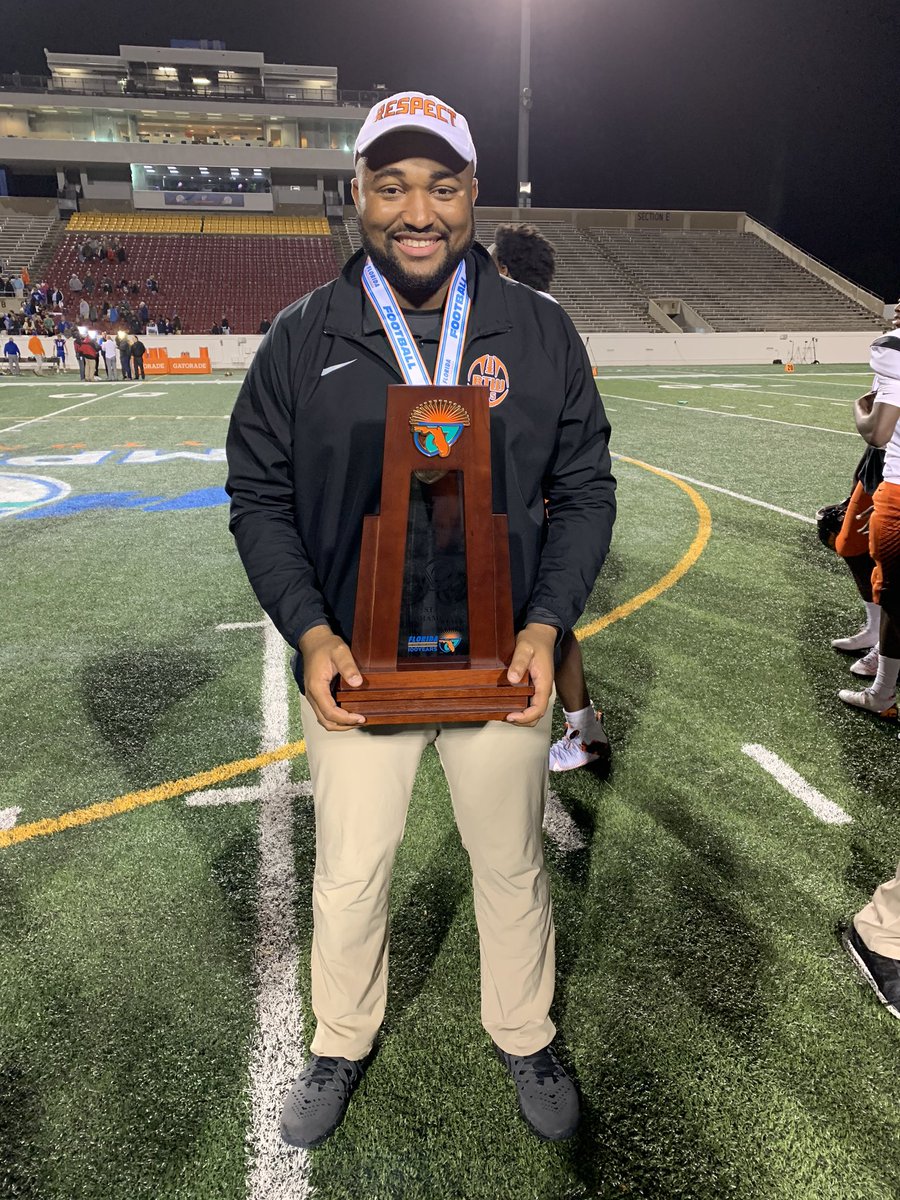 Pride_Patriots's tweet photo. Here’s a little about our championship head coach @CoachJackson31 . 
⚪️ Played and won a natty at BTW
🔵Played 5 years for the Canes
⚪️Coached the #1 D-End in Country 
🔵Won State title as assistant at BTW

Very Excited about what’s to come. 
#TrustTheProcess #OurStandard https://t.co/4oEaEib42w