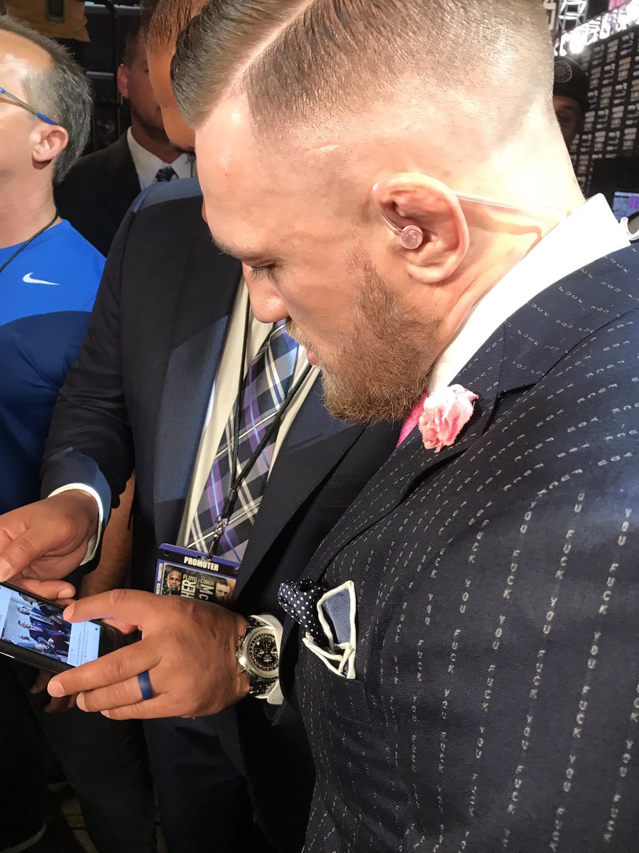 nuisence513's tweet image. "I defended you / I coulda said fuck you all over them threads, Conor McGregor Suit." #SMACKVOL5 #SMACKVOL5