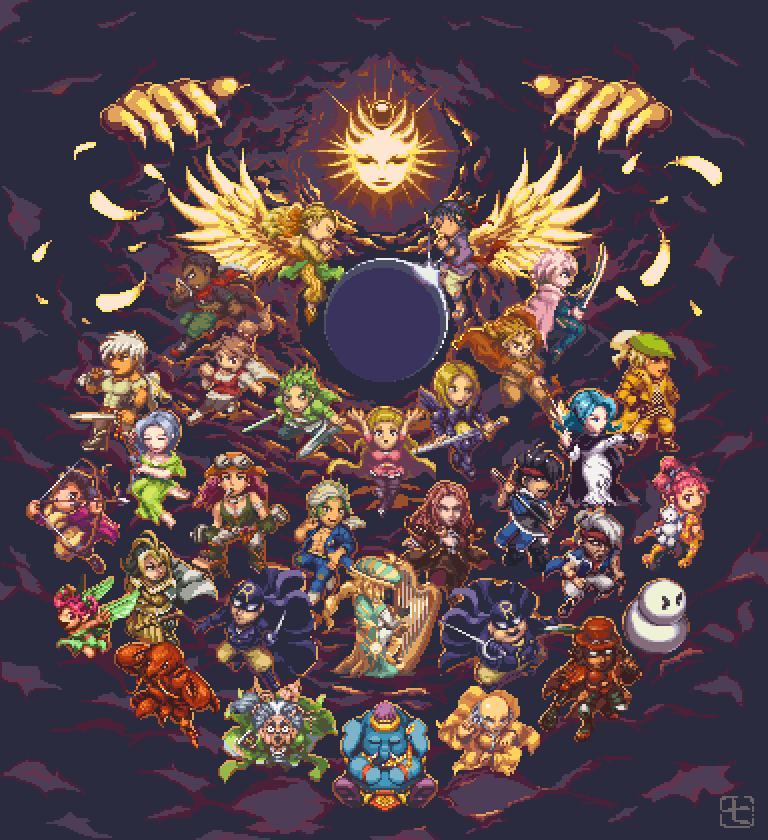 Mr Pixelor Pixel Gameart Rt Nanadragon4 サラ 帰ろう ドット絵 Pixelart ロマサガ3 T Co Hhn4dbmo7f