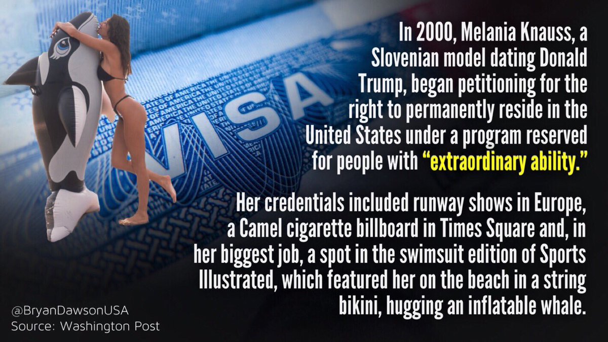 ‪And here I thought she got an “Epstein Visa” for her “extraordinary ability” to hug inflated whales. @MelaniaTrump’s work continues to this day. @FLOTUS‬

‪#EpsteinVisa #EinsteinVisa‬