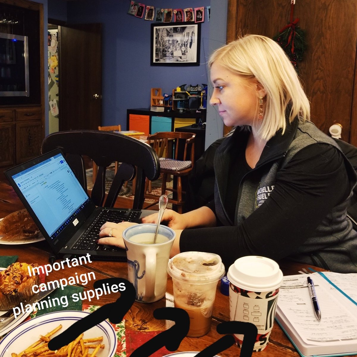 michelleforIL's tweet photo. Spent most of the day today working on campaign planning, and I am so ready for 2020!
Thanks to my amazing friend Emily for all of her help, and delicious muffins.
#Michelle4IL #TeamMichelle #twill #IL37 #District37 #illinois https://t.co/9fM50oyqH2