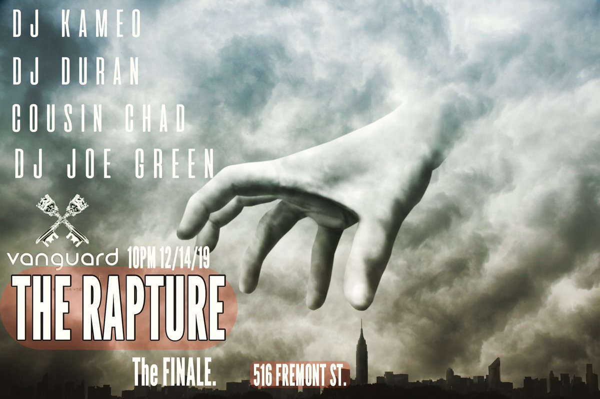 After 6 years The Rapture at @VanguardLoungeLV is coming to an end tonight. I’ll always be grateful for everyone who came through partied  and drank way too much with us lol. Met some very cool people along the way and got to put a lot of very dope DJ’s from all over the cou..