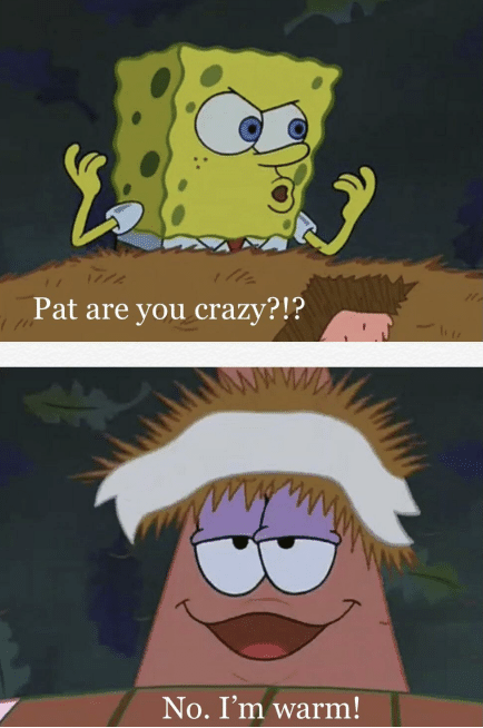 Eric Manges on Twitter: "I'd have to agree with Patrick Star on this one. #NotRealFur https://t.co/n8bq7IyXIj" / Twitter