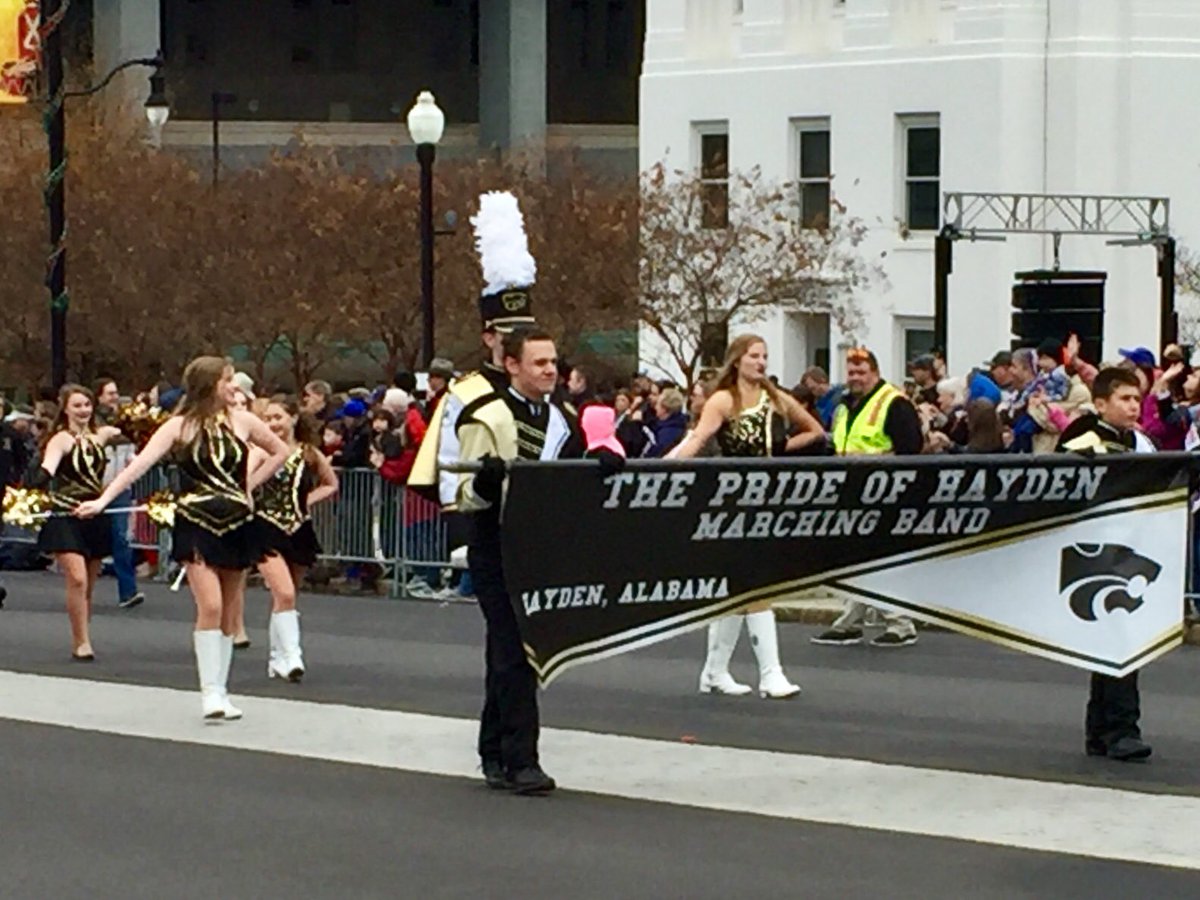 kporter_'s tweet photo. All the way from Blount County, the Pride of Hayden Marching Band! Thanks for helping us celebrate the 200th Birthday of the great state of Alabama! Great job!⁦@BLOUNTBOE⁩ ⁦@WeAreCatsHHS⁩ ⁦@BCSLearn⁩ ⁦@ALSDEdotEDU⁩ ⁦@al200⁩ ⁦@AlabamaArchives⁩ https://t.co/1WxOm8lO0X