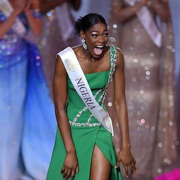 We should all get some friends who are as happy for you, as #MissNigeria was for Jamaica! ❤❤ #ToniAnnSingh @AndrewHolnessJM you need to invite  Miss Nigeria to come to Jamaica please