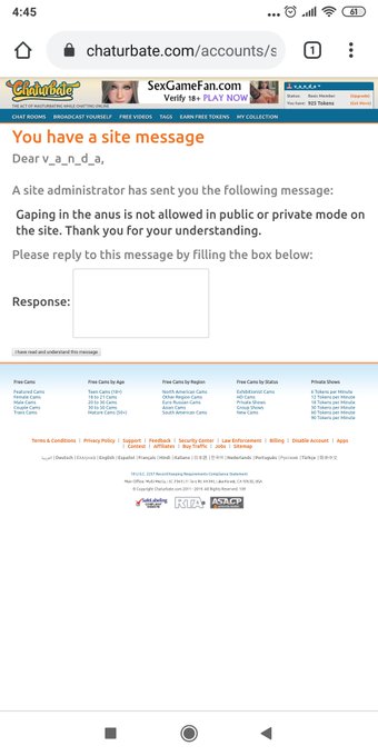 Can anyone, please, explain me "gaping in the anus is not allowed" ? Chaturbate models should glue up<a href="/tag/legs"class="tags"><span>#legs</span></a><a href="/tag/butt"class="tags"><span>#butt</span></a><a href="/tag/chaturbate"class="tags"><span>#chaturbate</span></a>