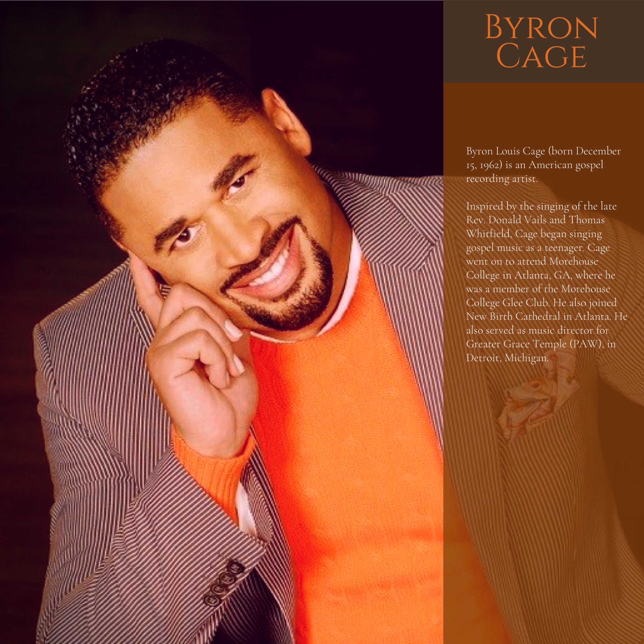 Happy birthday to Byron Cage.  
 