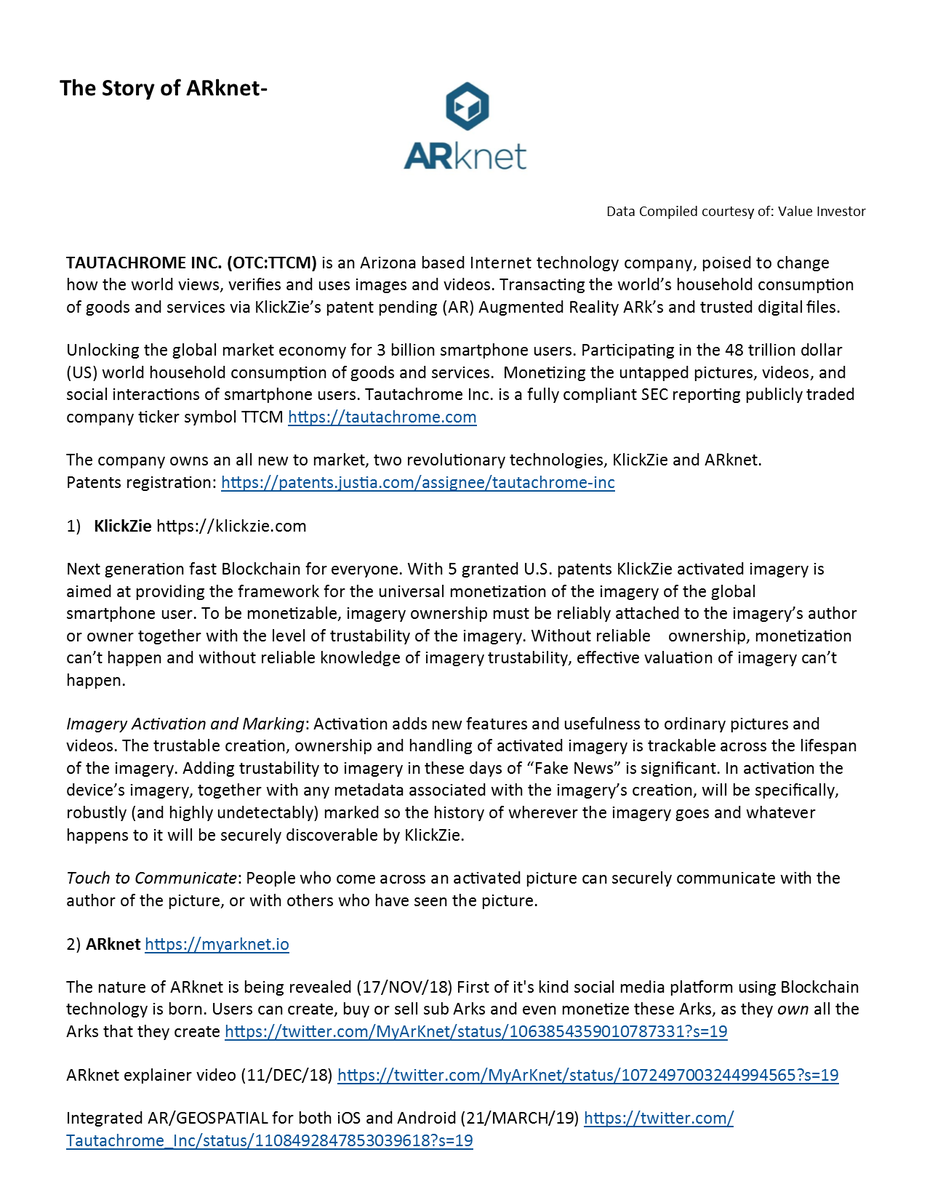 Greenthumbs333's tweet photo. $TTCM
"What has ARKNET been doing"?
Read The Story of ARKNET, surely, it will shed some light on where it's been and where it's headed.
They've come a long way, made all the right moves...This Company is the Real Deal.
The World will soon know ARKNET.
https://t.co/ziV7yHWMPg https://t.co/ggvc8ZMysk