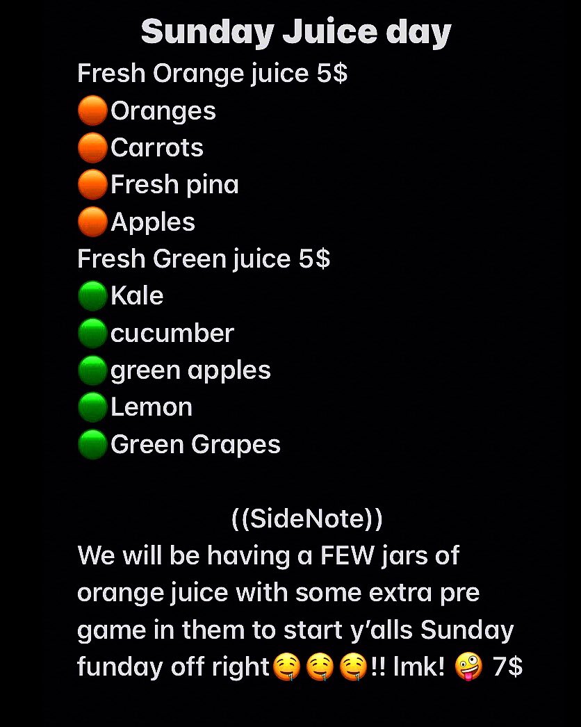 VegaOrianna's tweet photo. HEY GUYS! Don’t forget tmrw morning Im selling my juice jars at my mother n laws. I’ll only have 20 reg. size mason jars for both orange and green juices! ☺️ FRESH FRUIT, NO ADDED WATER OR SUGER🙅🏽♀️. I hope y’all can make it. 🥰🍊🍍🍏🍓🥒🥕🍋 #retweet #spreadawareness #imAlocal 🤪 https://t.co/DvZguF2NG8