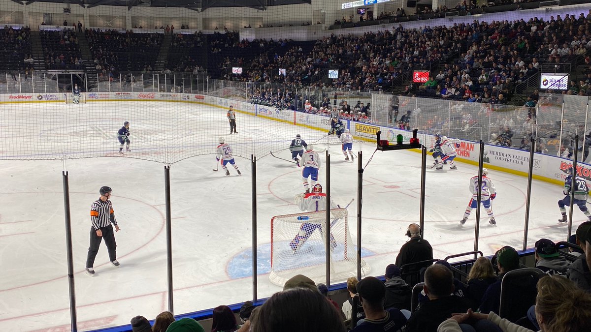 ProfShulman's tweet image. Getting ready for @NHLSeattle_  celebrating @cwright41 #40thbirthday at the @SeattleTbirds game. This guy is ready to be a season ticket holder when @NHLtoSeattle happens.