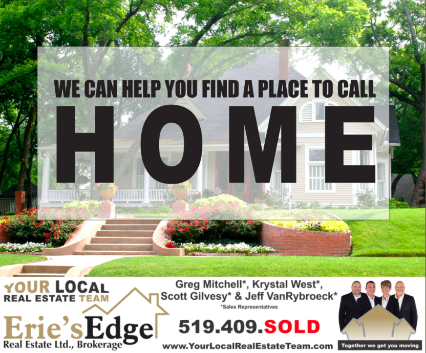 YLRETeam's tweet photo. Your Local Real Estate Team can help you find a place to call home. Give our team of professionals a call today! 519.409.SOLD "Together We Get You Moving!" #yourlocalrealestateteam #eriesedge #realestate #realestateagent https://t.co/OW56FOMOzd