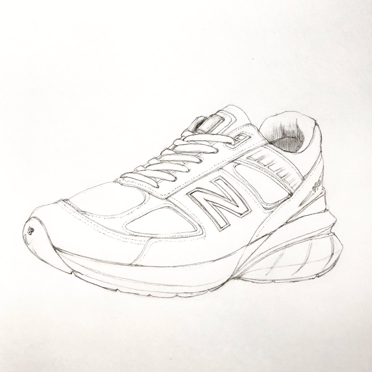 new balance 990 drawing