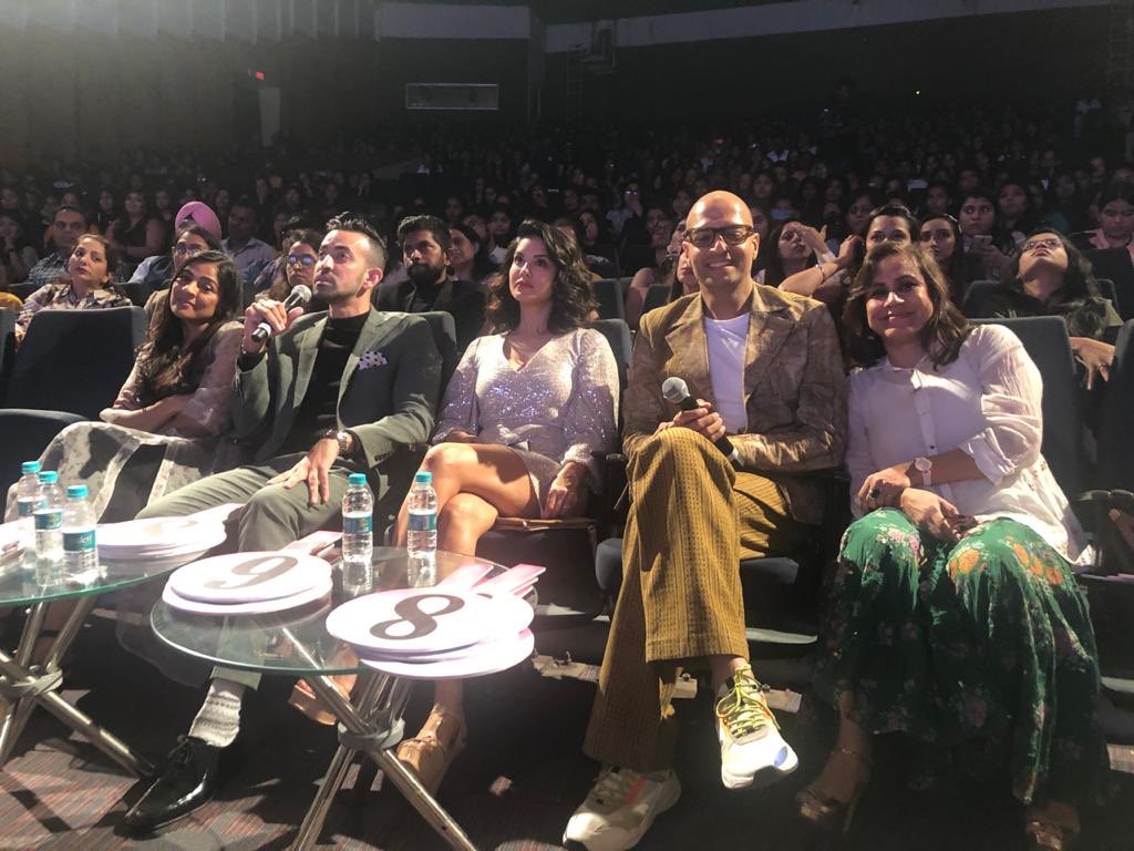 iamalibaldiwala's tweet photo. Humbled to be part of the panel discussion & jury for the INIFD students along with @SunnyLeone #neerajgaba #rinasingh #voiceoffashion https://t.co/6RBUVtKVd4