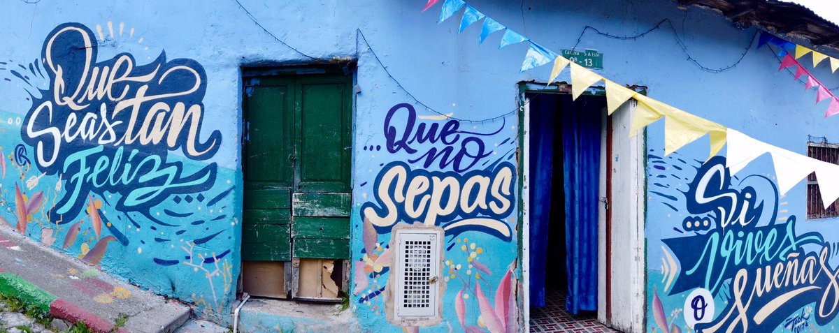 alejandroangel's tweet photo. “Que seas tan feliz que no sepas si vives o sueñas...”

Art by IG /teck24horas 

#graffiti #lettering #arteUrbano #BarrioEgipto #Bogotá #elcentro #elcentrodoc https://t.co/GJApCAQuQE