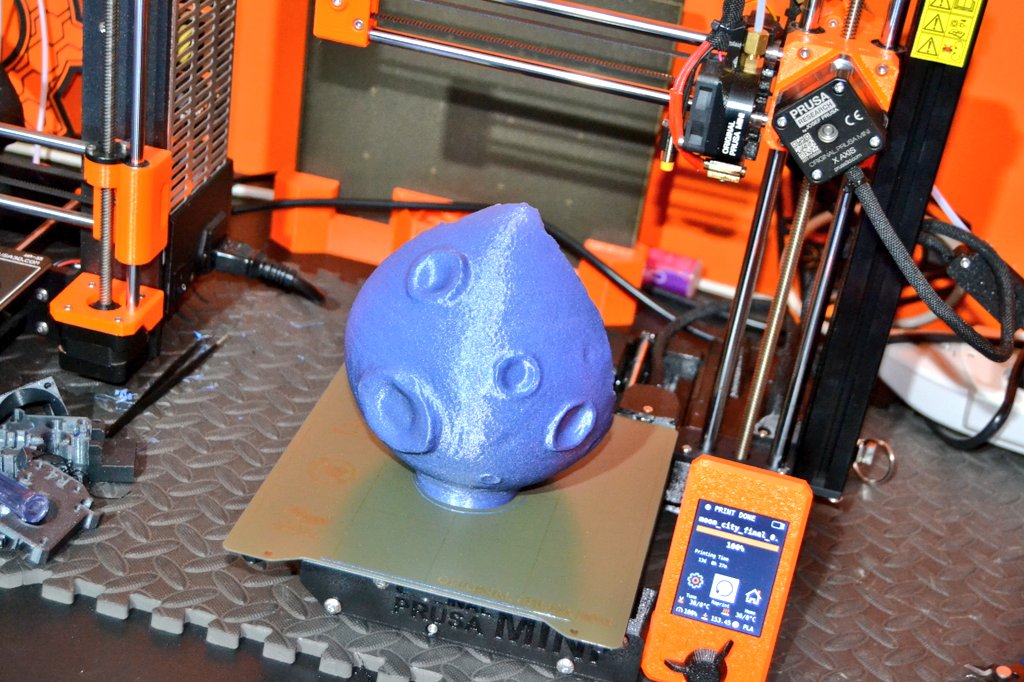 de3dprintman's tweet photo. Printed the awesome Moon City 2.0 by @Kijaidesign on the Original #PrusaMini by @Prusa3D in the recycled Moonlight Blue #3DTomorrow Astro PLA. Sliced in PrusaSlicer in 0.15mm layers and 15% infill and it came out beautiful.
https://t.co/P9QYayhkjj
#3dprinting #PrusaMini https://t.co/SQj5u5ixcj