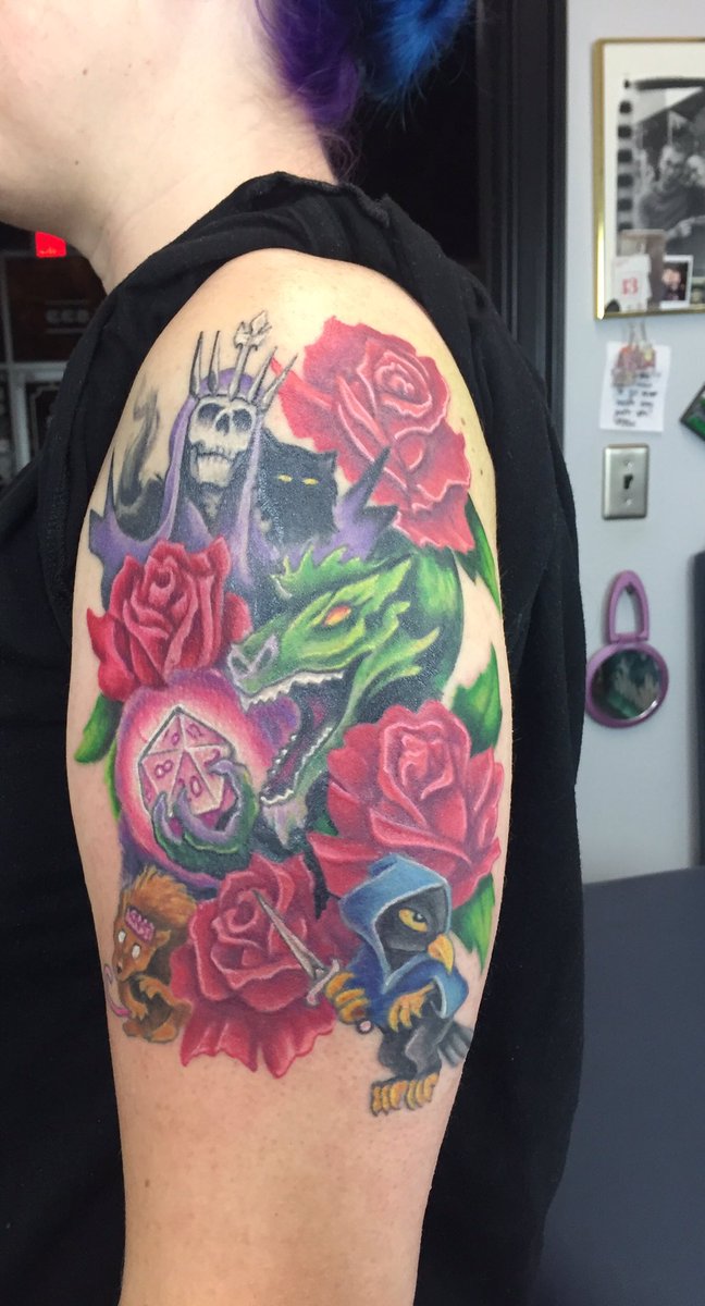 theITpiratenow's tweet image. Super stoked to complete stage 1 of my monster tribute!! Lich inspired by @piratecashoo, tattoo by Loki @ Silver Fox Tattoo #dnd #monsters